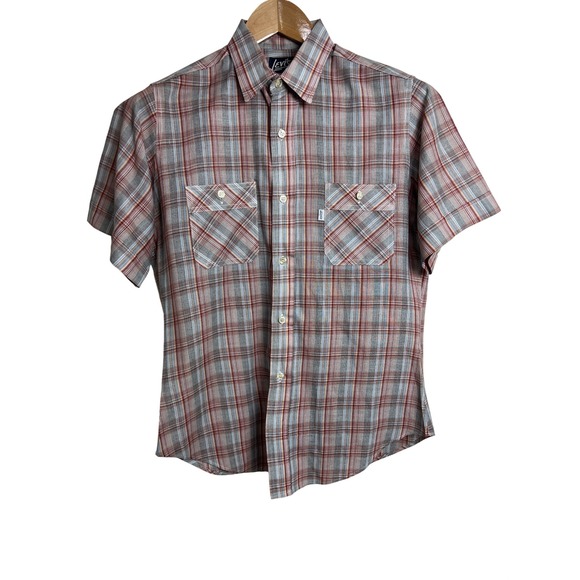 Levi's Other - Levi's Button Up Mens Large Multicolor Plaid Tapered‎ Fit Vintage Shirt A28